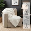 image:imageAmericanflat 50x60 Throw Blanket  Soft and Breathable Cotton Throw Blanket for Couch Bed Chair  Decorative Blankets Perfect for Home or Outdoor Use  Cloud Grey and White Mini Diamond DesignCream