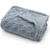 image:imageAmericanflat 50x60 Throw Blanket  Soft and Breathable Cotton Throw Blanket for Couch Bed Chair  Decorative Blankets Perfect for Home or Outdoor Use  Cloud Grey and White Mini Diamond DesignGray