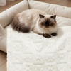 image:imageAmericanflat 50x60 Throw Blanket  Soft and Breathable Cotton Throw Blanket for Couch Bed Chair  Decorative Blankets Perfect for Home or Outdoor Use  Cloud Grey and White Mini Diamond DesignCream