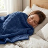 image:imageAmericanflat 50x60 Throw Blanket  Soft and Breathable Cotton Throw Blanket for Couch Bed Chair  Decorative Blankets Perfect for Home or Outdoor Use  Cloud Grey and White Mini Diamond DesignDark Blue