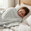 image:imageAmericanflat 50x60 Throw Blanket  Soft and Breathable Cotton Throw Blanket for Couch Bed Chair  Decorative Blankets Perfect for Home or Outdoor Use  Cloud Grey and White Mini Diamond DesignLight Gray
