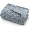 image:imageAmericanflat 50x60 Throw Blanket  Soft and Breathable Cotton Throw Blanket for Couch Bed Chair  Decorative Blankets Perfect for Home or Outdoor Use  Cloud Grey and White Mini Diamond DesignGray