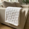 image:imageAmericanflat 50x60 Throw Blanket  Soft and Breathable Cotton Throw Blanket for Couch Bed Chair  Decorative Blankets Perfect for Home or Outdoor Use  Cloud Grey and White Mini Diamond DesignCream