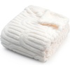 image:imageAmericanflat 50x60 Throw Blanket  Soft and Breathable Cotton Throw Blanket for Couch Bed Chair  Decorative Blankets Perfect for Home or Outdoor Use  Cloud Grey and White Mini Diamond DesignCream