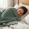 image:imageAmericanflat 50x60 Throw Blanket  Soft and Breathable Cotton Throw Blanket for Couch Bed Chair  Decorative Blankets Perfect for Home or Outdoor Use  Cloud Grey and White Mini Diamond DesignGreen