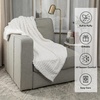 image:imageAmericanflat 50x60 Throw Blanket  Soft and Breathable Cotton Throw Blanket for Couch Bed Chair  Decorative Blankets Perfect for Home or Outdoor Use  Cloud Grey and White Mini Diamond DesignCream
