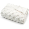 image:imageAmericanflat 50x60 Throw Blanket  Soft and Breathable Cotton Throw Blanket for Couch Bed Chair  Decorative Blankets Perfect for Home or Outdoor Use  Cloud Grey and White Mini Diamond DesignCream