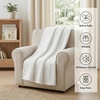 image:imageAmericanflat 50x60 Throw Blanket  Soft and Breathable Cotton Throw Blanket for Couch Bed Chair  Decorative Blankets Perfect for Home or Outdoor Use  Cloud Grey and White Mini Diamond DesignCream