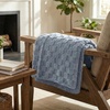 image:imageAmericanflat 50x60 Throw Blanket  Soft and Breathable Cotton Throw Blanket for Couch Bed Chair  Decorative Blankets Perfect for Home or Outdoor Use  Cloud Grey and White Mini Diamond DesignGray