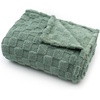 image:imageAmericanflat 50x60 Throw Blanket  Soft and Breathable Cotton Throw Blanket for Couch Bed Chair  Decorative Blankets Perfect for Home or Outdoor Use  Cloud Grey and White Mini Diamond DesignGreen