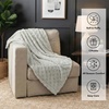 image:imageAmericanflat 50x60 Throw Blanket  Soft and Breathable Cotton Throw Blanket for Couch Bed Chair  Decorative Blankets Perfect for Home or Outdoor Use  Cloud Grey and White Mini Diamond DesignLight Gray