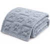 image:imageAmericanflat 50x60 Throw Blanket  Soft and Breathable Cotton Throw Blanket for Couch Bed Chair  Decorative Blankets Perfect for Home or Outdoor Use  Cloud Grey and White Mini Diamond DesignGray