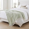 image:imageAmericanflat 50x60 Throw Blanket  Soft and Breathable Cotton Throw Blanket for Couch Bed Chair  Decorative Blankets Perfect for Home or Outdoor Use  Navy Blue and White Herringbone DesignZaina Seafoam and White Herringbone