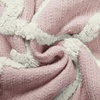 image:imageAmericanflat 50x60 Throw Blanket  Soft and Breathable Cotton Throw Blanket for Couch Bed Chair  Decorative Blankets Perfect for Home or Outdoor Use  Navy Blue and White Herringbone DesignPink Tufted Cotton
