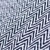 image:imageAmericanflat 50x60 Throw Blanket  Soft and Breathable Cotton Throw Blanket for Couch Bed Chair  Decorative Blankets Perfect for Home or Outdoor Use  Navy Blue and White Herringbone DesignZaina Dark Navy and White Herringbone