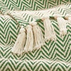 image:imageAmericanflat 50x60 Throw Blanket  Soft and Breathable Cotton Throw Blanket for Couch Bed Chair  Decorative Blankets Perfect for Home or Outdoor Use  Navy Blue and White Herringbone DesignZaina Sage and Beige Herringbone