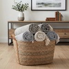 image:imageAmericanflat 50x60 Throw Blanket  Soft and Breathable Cotton Throw Blanket for Couch Bed Chair  Decorative Blankets Perfect for Home or Outdoor Use  Navy Blue and White Herringbone DesignZaina Cream Herringbone