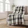 image:imageAmericanflat 50x60 Throw Blanket  Soft and Breathable Cotton Throw Blanket for Couch Bed Chair  Decorative Blankets Perfect for Home or Outdoor Use  Navy Blue and White Herringbone DesignBlack  Cream  Beige Plaid
