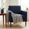 image:imageAmericanflat 50x60 Throw Blanket  Soft and Breathable Cotton Throw Blanket for Couch Bed Chair  Decorative Blankets Perfect for Home or Outdoor Use  Navy Blue and White Herringbone DesignOmala Black and Cream Mini Diamond