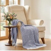 image:imageAmericanflat 50x60 Throw Blanket  Soft and Breathable Cotton Throw Blanket for Couch Bed Chair  Decorative Blankets Perfect for Home or Outdoor Use  Navy Blue and White Herringbone DesignOmala Navy and White Double Diamond