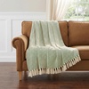 image:imageAmericanflat 50x60 Throw Blanket  Soft and Breathable Cotton Throw Blanket for Couch Bed Chair  Decorative Blankets Perfect for Home or Outdoor Use  Navy Blue and White Herringbone DesignZaina Sage and Beige Herringbone