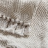 image:imageAmericanflat 50x60 Throw Blanket  Soft and Breathable Cotton Throw Blanket for Couch Bed Chair  Decorative Blankets Perfect for Home or Outdoor Use  Navy Blue and White Herringbone DesignCream Beige Diamond