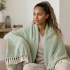 image:imageAmericanflat 50x60 Throw Blanket  Soft and Breathable Cotton Throw Blanket for Couch Bed Chair  Decorative Blankets Perfect for Home or Outdoor Use  Navy Blue and White Herringbone DesignZaina Sage and Beige Herringbone