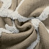 image:imageAmericanflat 50x60 Throw Blanket  Soft and Breathable Cotton Throw Blanket for Couch Bed Chair  Decorative Blankets Perfect for Home or Outdoor Use  Navy Blue and White Herringbone DesignTan Tufted
