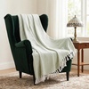 image:imageAmericanflat 50x60 Throw Blanket  Soft and Breathable Cotton Throw Blanket for Couch Bed Chair  Decorative Blankets Perfect for Home or Outdoor Use  Navy Blue and White Herringbone DesignZaina Seafoam and White Herringbone