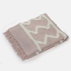 image:imageAmericanflat 50x60 Throw Blanket  Soft and Breathable Cotton Throw Blanket for Couch Bed Chair  Decorative Blankets Perfect for Home or Outdoor Use  Navy Blue and White Herringbone DesignPink Tufted Cotton