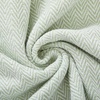 image:imageAmericanflat 50x60 Throw Blanket  Soft and Breathable Cotton Throw Blanket for Couch Bed Chair  Decorative Blankets Perfect for Home or Outdoor Use  Navy Blue and White Herringbone DesignZaina Seafoam and White Herringbone