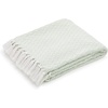 image:imageAmericanflat 50x60 Throw Blanket  Soft and Breathable Cotton Throw Blanket for Couch Bed Chair  Decorative Blankets Perfect for Home or Outdoor Use  Navy Blue and White Herringbone DesignOmala Seafoam and White Mini Diamond