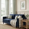 image:imageAmericanflat 50x60 Throw Blanket  Soft and Breathable Cotton Throw Blanket for Couch Bed Chair  Decorative Blankets Perfect for Home or Outdoor Use  Navy Blue and White Herringbone DesignCream  Beige Plaid