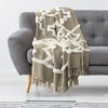 image:imageAmericanflat 50x60 Throw Blanket  Soft and Breathable Cotton Throw Blanket for Couch Bed Chair  Decorative Blankets Perfect for Home or Outdoor Use  Navy Blue and White Herringbone DesignTan Tufted