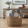 image:imageAmericanflat 50x60 Throw Blanket  Soft and Breathable Cotton Throw Blanket for Couch Bed Chair  Decorative Blankets Perfect for Home or Outdoor Use  Navy Blue and White Herringbone DesignOmala Navy and White Double Diamond