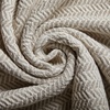 image:imageAmericanflat 50x60 Throw Blanket  Soft and Breathable Cotton Throw Blanket for Couch Bed Chair  Decorative Blankets Perfect for Home or Outdoor Use  Navy Blue and White Herringbone DesignCream Beige Zig Zag