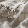 image:imageAmericanflat 50x60 Throw Blanket  Soft and Breathable Cotton Throw Blanket for Couch Bed Chair  Decorative Blankets Perfect for Home or Outdoor Use  Navy Blue and White Herringbone DesignCream Beige Plaid