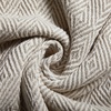 image:imageAmericanflat 50x60 Throw Blanket  Soft and Breathable Cotton Throw Blanket for Couch Bed Chair  Decorative Blankets Perfect for Home or Outdoor Use  Navy Blue and White Herringbone DesignCream Beige Diamond