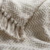 image:imageAmericanflat 50x60 Throw Blanket  Soft and Breathable Cotton Throw Blanket for Couch Bed Chair  Decorative Blankets Perfect for Home or Outdoor Use  Navy Blue and White Herringbone DesignCream Beige Zig Zag