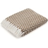 image:imageAmericanflat 50x60 Throw Blanket  Soft and Breathable Cotton Throw Blanket for Couch Bed Chair  Decorative Blankets Perfect for Home or Outdoor Use  Navy Blue and White Herringbone DesignOmala Mustard and Cream Mini Diamond