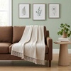 image:imageAmericanflat 50x60 Throw Blanket  Soft and Breathable Cotton Throw Blanket for Couch Bed Chair  Decorative Blankets Perfect for Home or Outdoor Use  Navy Blue and White Herringbone DesignZaina Cream Herringbone