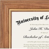 image:imageAmericanflat 85x11 Diploma Frame  Mahogany amp Silver  Ornate beaded accents Shatterresistant glass displays diplomas certificates and documents sawtooth hangers includedOak  Gold