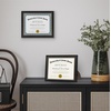 image:imageAmericanflat 85x11 Diploma Frame  Mahogany amp Silver  Ornate beaded accents Shatterresistant glass displays diplomas certificates and documents sawtooth hangers includedBlack  Gold
