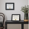 image:imageAmericanflat 85x11 Diploma Frame  Mahogany amp Silver  Ornate beaded accents Shatterresistant glass displays diplomas certificates and documents sawtooth hangers includedBlack