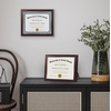 image:imageAmericanflat 85x11 Diploma Frame  Mahogany amp Silver  Ornate beaded accents Shatterresistant glass displays diplomas certificates and documents sawtooth hangers includedMahogany  Silver