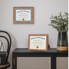 image:imageAmericanflat 85x11 Diploma Frame  Mahogany amp Silver  Ornate beaded accents Shatterresistant glass displays diplomas certificates and documents sawtooth hangers includedOak  Gold