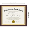 image:imageAmericanflat 85x11 Diploma Frame  Mahogany amp Silver  Ornate beaded accents Shatterresistant glass displays diplomas certificates and documents sawtooth hangers includedMahogany  Gold