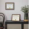 image:imageAmericanflat 85x11 Diploma Frame  Mahogany amp Silver  Ornate beaded accents Shatterresistant glass displays diplomas certificates and documents sawtooth hangers includedMahogany  Gold