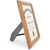image:imageAmericanflat 85x11 Diploma Frame  Mahogany amp Silver  Ornate beaded accents Shatterresistant glass displays diplomas certificates and documents sawtooth hangers includedOak  Gold