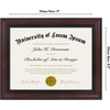 image:imageAmericanflat 85x11 Diploma Frame  Mahogany amp Silver  Ornate beaded accents Shatterresistant glass displays diplomas certificates and documents sawtooth hangers includedMahogany